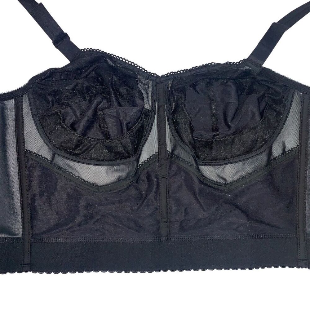 Goddess‎ Women's Longline Bra Black Size 42D  Lace